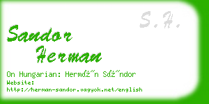 sandor herman business card